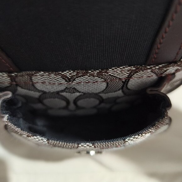 Coach Double-Pocket Brown Saddle Bag - Picture 4 of 12